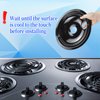 Black Porcelain Burner Drip Pans (3) 6”(1) 8” WB31M19 WB31M20 Set Replacement by APPLIANCEMATES Compatible for GE Hotpoint Electric Range Stove Burner