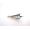 Generic Small turquoise blue stone and metal tribal alligator hair clip fine thin hair