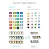 Mymazn Fridge Magnets Refrigerator Magnets for Fridge Cute Glass Magnets Decorative Kitchen Office (White)