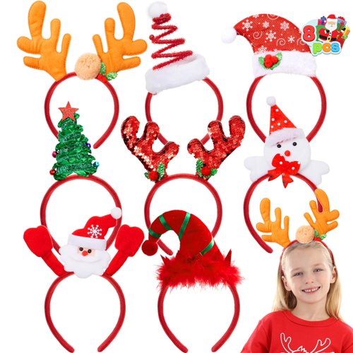 JOYIN 16PCS Cute Christmas Headbands, Festive Set, Great for Christmas Parties, Holiday Party Favors, Unique Design, Wide Application, Premium Quality, EASY TO USE