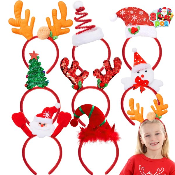 JOYIN 16PCS Cute Christmas Headbands, Festive Set, Great for Christmas Parties, Holiday Party Favors, Unique Design, Wide Application, Premium Quality, EASY TO USE