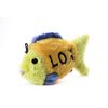 Copa Judaica Chewish Treat 5 by 1.75 by 3-Inch Lox Fish Squeaker Plush Dog Toy, Medium, Multicolor