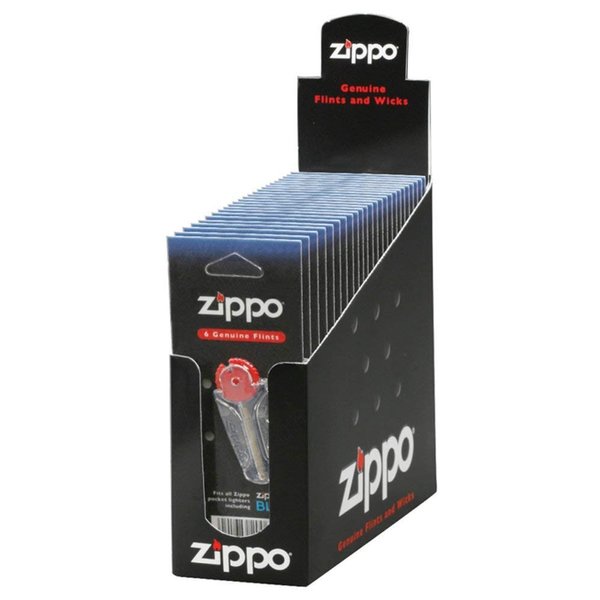 Zippo "Flint Cards", Full Box, 24 Pks, 144 Total Flints, Low Ship, 2406n