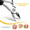 BEZOX Straight Toenail Clippers for Ingrown Toenail Prevention, Podiatrist Ingrown Nail Clippers for Thick Toenails, Ergonomic Finger Nail Clippers for Adults, Seniors, Men and Women