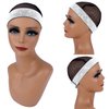 6PCS HeadBand for Lace Wig Melting Edges,Satin Edge Laying Scarf Wrap for Hair, Elastic Edge Bands with Velco End for Women Lace Melting Frontal,Edge Brush and Hair Comb for Baby Hair