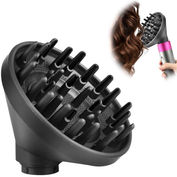 Upgraded Diffuser Attachment for Dyson Curling Iron HS05 HS03 HS01, Portable Hair Dryer Diffuser Nozzle Converting for Airwrap Styler to Hair Dryer