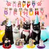 Coskingland Cat Birthday Party Decorations - 12PCS Cat Themed Birthday Party Decorations Supplies Cat Happy Birthday Banners Hanging Swirls Cute Cat Honeycomb Centerpieces Decor for Kids Girls