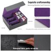 Card Deck Box for Comes with 3 velvet divider cards, PU Leather Strong Magnet trading card storage box Holds over 1800 Magic Commander deck cards, MTG, YGO, PKM and Sports Cards