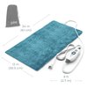Pure Enrichment® PureRelief XL Heating Pad - 12" x 24" Electric Heating Pad for Back Pain & Cramps, 6 Heat Settings, FSA/HSA Eligible, Soft Machine Wash Fabric, Auto-Off & Moist Heat (Blue)