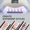 BPrettier Nail Holder for Painting Nails 2 Set Super Magnetic Nail Stand for Press on, Press on Nail Stand with 96 Pcs Reusable Sticky Putty for Nail Art Display Home & Salon Use.(Wood & Gold)