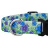 Country Brook Petz - Deluxe Blue April Blossoms Dog Collar - Made in The U.S.A. - Spring Collection Featuring Springtime Designs (1/2 Inch, Extra Small)