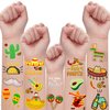 Partywind 42 Styles Metallic Glitter Temporary Tattoos for Kids, Fiesta Mexican Cinco De Mayo Party Decorations Supplies Favors, Final Fiesta Bachelorette Fake Tattoos Stickers for Adult Boys Girls