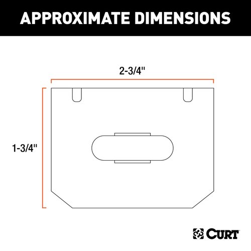 CURT 58301 Vehicle-Side Trailer Wiring Harness Mounting Bracket for 4-Way Flat GLOSS BLACK POWDER COAT