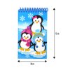 TINYMILLS Penguins Birthday Party Favor Set (12 multi-point pencils, 12 stampers, 12 sticker sheets, 12 small spiral notepads) Winter Party Favors for Classrooms