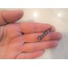 Two small tiny purple flower crystal hair pin clip barrettes fine hair