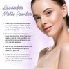 Lavender Matte Powder, Jelly Lavender Matte Powder Oil with Mini Powder Puff, Lavender Setting Powder for Silky Blurring Oil Control Long-Lasting Makeup, Creates Soft