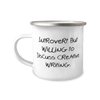 Reusable Creative Writing 12oz Camper Mug, Introvert but Willing to Discuss Creative Writing, Present For Friends, Inspirational From