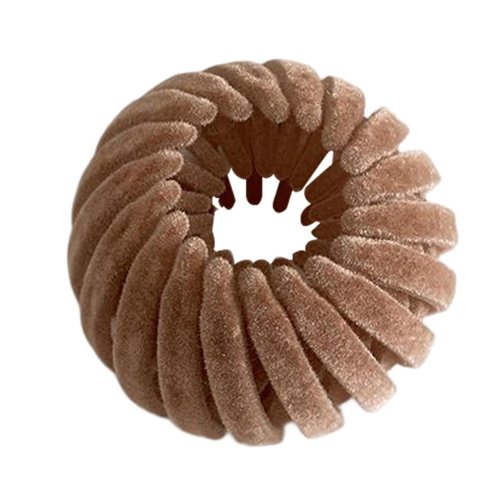 Brown Velvet Hair Clips, Three Rows of Teeth Styling Supplies for Making Ponytail, Bun, and Hairpin for Long Short Curly Straight Hair Accessories Hair Care