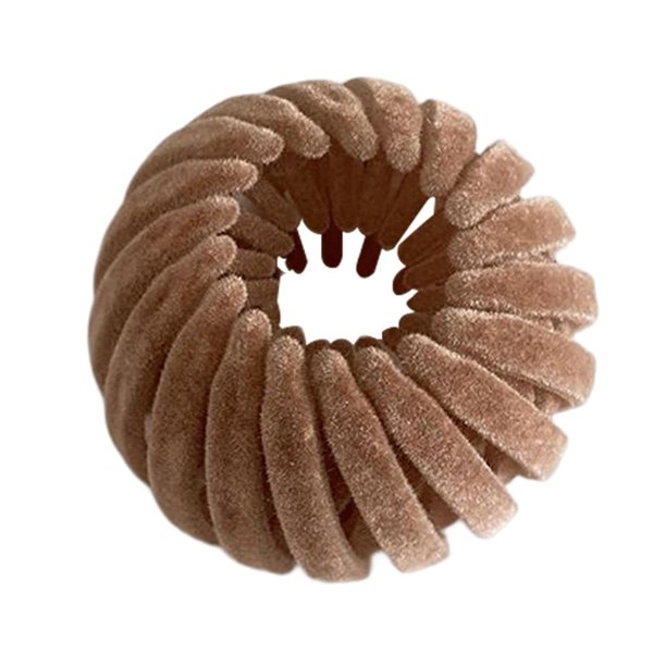 Brown Velvet Hair Clips, Three Rows of Teeth Styling Supplies for Making Ponytail, Bun, and Hairpin for Long Short Curly Straight Hair Accessories Hair Care
