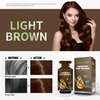 Herbishh Hair Color Shampoo 10 Sachet +1 Argan Hair Mask Pouch | 3 in 1 Hair Dye | PPD Free | Easy to Use | Gray Coverage | Travel Size | Available in 6 Colors | (Light Brown)