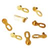 ZHIQIU 5 Pairs Bike Chain Quick Missing Link for 1/6/7/8/9/10/11/12 Speed Chain Reusable Steel Bike Chain Link Silver，Rainbow&Gold (6,7,8 Speed, Gold, 5)