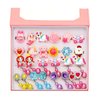 32-IN-1 Little Girls Jewelry Rings, Adjustable Toddler Ring in Box with 7 Pairs Clip On Earring, No Duplication Princess Dress Up Toy for Kids, Gift for 3 4 5 6 7 8 9 Year Old Girl Birthday Xmas Gifts