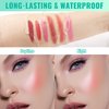 3Pcs Liquid Blush for Cheeks, Soft Moisturizing Matte Blush, Blendable Face Blush for Cheeks, Long-Wearing Smudge-Proof Natural Blush Liquid