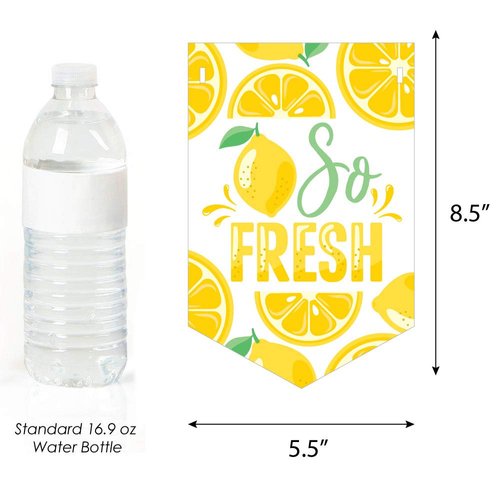 Big Dot of Happiness So Fresh - Lemon - Citrus Lemonade Party Bunting Banner - Party Decorations - Lemonade Stand