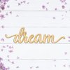 Dream Script Woodums Wood Sign Home Décor Wall Art for Kids Nursery or Child's Bedroom - Unfinished 24" x 7"
