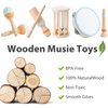 Baby Musical Instruments-Montessori Wooden Toys for Toddlers 1-3, 7-Piece Set of Neutral Colors Percussion Instruments Set with Modern Boho Xylophone for Kids Preschool Educational Birthday Gifts 3+