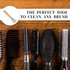 1 Pack Hair Brush Cleaning Tool,Comb Cleaner Brush Hair Brushes Cleaner Wooden Handle Hair Remover Mini Hair Brush Comb Cleaning Brush for Removing Hair Dust Home Salon Use Rake Design