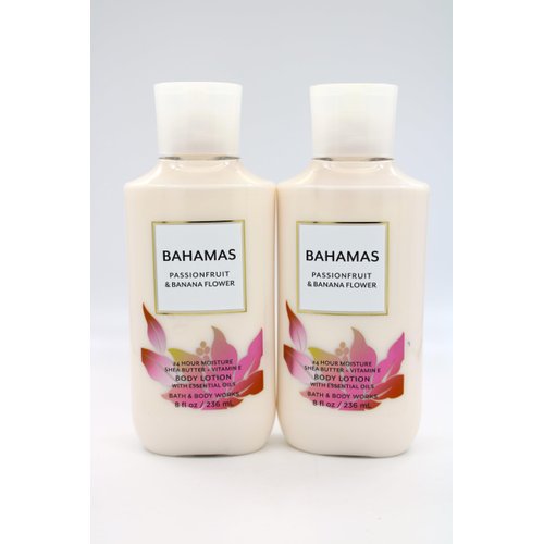 Generic Bahamas Passionfruit & Banana Flower, Bath and Body, 24 HR Moisture Body Lotion, 8 fl oz each, 2 pack