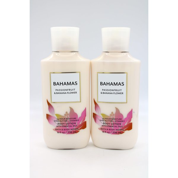 Generic Bahamas Passionfruit & Banana Flower, Bath and Body, 24 HR Moisture Body Lotion, 8 fl oz each, 2 pack