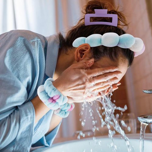 Chanaco Spa Headband, Skincare Headband, Headband for Washing Face, Makeup Headband, Wrist Bands for Washing Face, Face Wash Headband, Teen Girl Gifts Trendy Stuff, Hair Accessories for Women