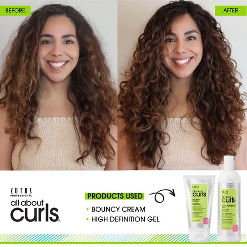 ALL ABOUT CURLS Bouncy Cream Styling | Touchable Soft Definition | Define, Moisturize, De-Frizz | All Curly Hair Types | Vegan & Cruelty Free | Sulfate Free | 10.1 Fl Oz
