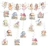 12Pcs Fairy Birthday Party Decorations Include Fairy Birthday Banner and Fairy Hanging Swirls for Floral Fairy Party Supplies Flower Fairy Baby Shower