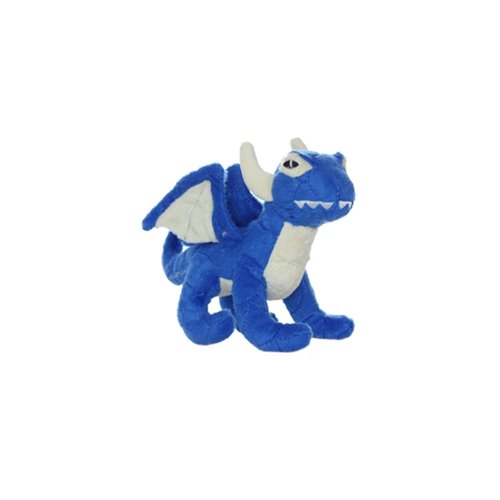 MIGHTY- Blue Junior Dragon - Squeaker-Multiple Layers. Made Durable, Strong & Tough. Interactive Play Dog Toy (Tug, Toss & Fetch). Machine Washable & Floats
