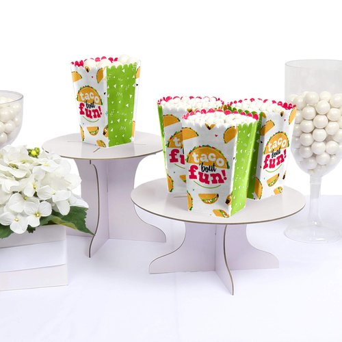 Big Dot of Happiness Taco ‘Bout Fun - Mexican Fiesta Favor Popcorn Treat Boxes - Set of 12