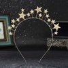 CAKURE Stars Halo Crown Gold Crystal Headband Goddess Bridal Tiara and Crowns Rhinestones Tiara Headpiece Party Wedding Hair Accessories for Women and Girls