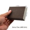 Extra Fine (400 Grit) Manual Sanding Sponge Sheet Kitchen Polishing Grinding Abrasive Sponge Block 4-Inch, 4-Pack