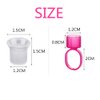 Plastic Tattoo Ink Ring Cups with Sponge Ink Cups, 50 Pack Portable Microblading Glue Ink Ring Pigment Caps, Permanent Makeup Tattoo Eyelash Eyebrow Extensions Tool (Pink)