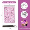 3 Sheets Face Gems Self Adhesive Rhinestones Stick on Face Jewels Stickers Decorations for Face, Makeup, Nail, Crafts (Rose Red)