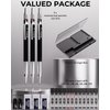 Nicpro 2mm Metal Mechanical Pencil Set with Case, 3PCS Lead Pencil Holder 2.0 mm with 144PCS Lead Refills (4H 2H HB 2B 4B 6B Color), Eraser, Sharpener for Drafting Writing Drawing Sketching