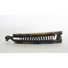 Slim black and beige marbled banana hair claw clip for fine hair