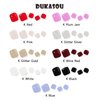 dukasou Semi-Cured Gel Pedicure Strips 32pcs Pure Color Series(K White) - Full Nail Wraps for Women Girls Gel Toenail Stickers Works with Any Nail Lamps Includes Nail Pads Nail File & Wood Stick