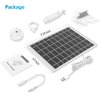 7W Solar Panel for Ring Camera, IP65 Waterproof Ring Solar Charger Compatible with Ring Stick Up Cam Battery, Ring Spotlight Cam Plus/Pro, Type-C Ring Solar Panel with DC Port Charger