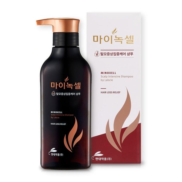 MINOXELL Scalp Intensive Shampoo - Peptide Shampoo Anti-Hair Loss Shampoo for Men Women Korean Hair Regrowth & Thickening with Panthenol Biotin, Paraben Free (13.52 fl oz)