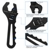 SYKRSS An Fitting Wrench 3AN-16AN Adjustable Wrench Aluminum Lightweight Spanner Tools for An Hose Fitting Adapter End, Black