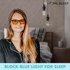 THL Blue Light Blocking Glasses for Better Sleep - 99.5% Blue Light Glasses for Women Men - Amber Orange Blue Blocker Glasses - Migraine Glasses - fl 41 Light Sensitivity Blue Light Blocker Glasses