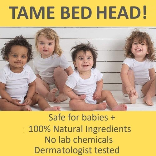 T is for Tame - Hair Taming Cream for Kids, All-Natural for Frizz & Flyaways, Coconut Oil & Jojoba Leave in Cream, Safe for Babies & Toddlers, Not Sticky, Straight or Curly Hair